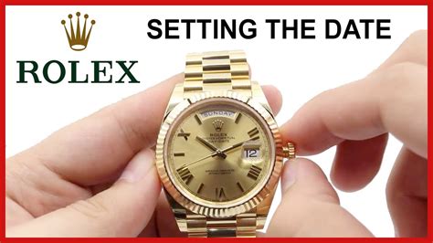 how to set date in rolex.